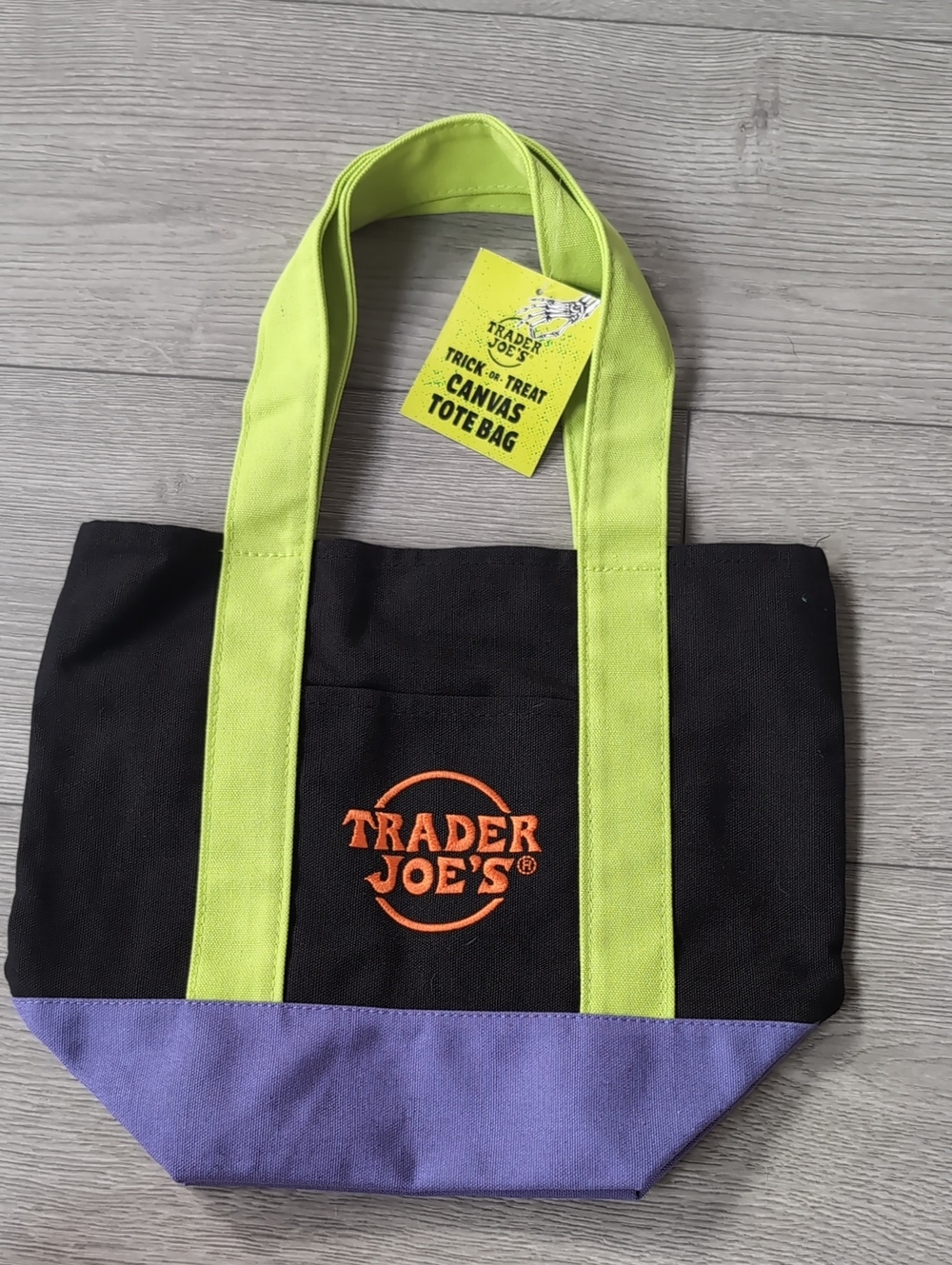 NWT Trader Joe's Mini Canvas Tote, Limited Edition Halloween